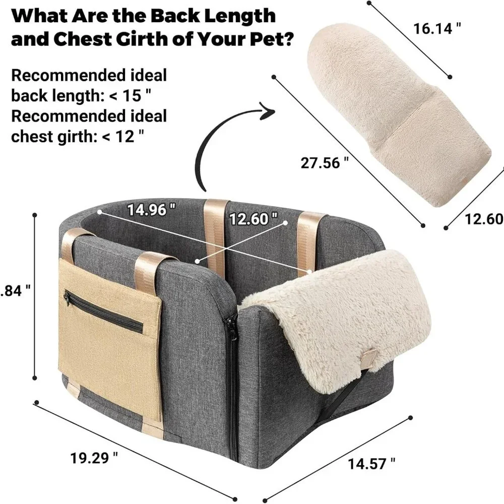 Large Console Dog Car Seat